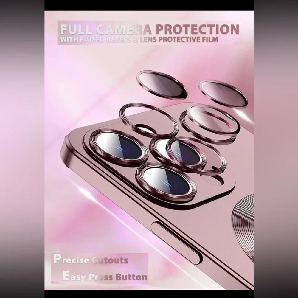 iPhone 14 Pro pink electromagnetic phone case